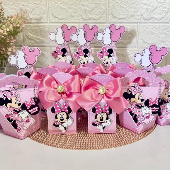 Kit Personalizados Minnie Rosa 15 Peças