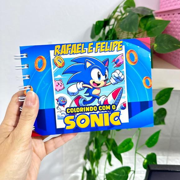 Mini Livro de Colorir Sonic A6