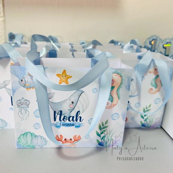Sacolinha Personalizada Fundo do Mar