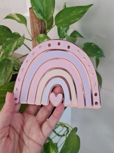 Topo de Bolo Arco Iris Boho