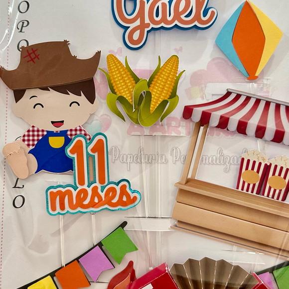 Topo de Bolo Arraiá Menino Festa Junina