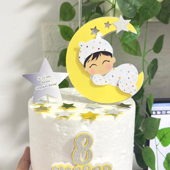 Topo de Bolo Bebê Ladrão de Sono