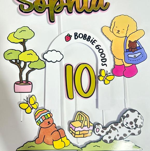 Topo de Bolo Bobbie Goods