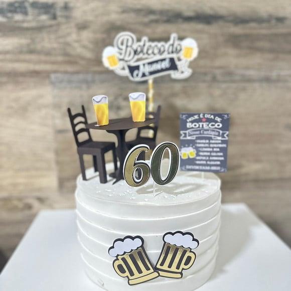 Topo de Bolo Boteco 3d
