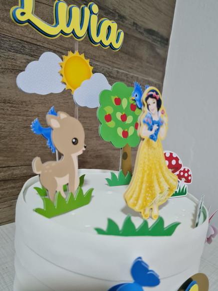 Topo De Bolo Branca De Neve Clássica