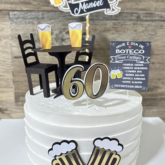 Topo de Bolo Boteco 3d