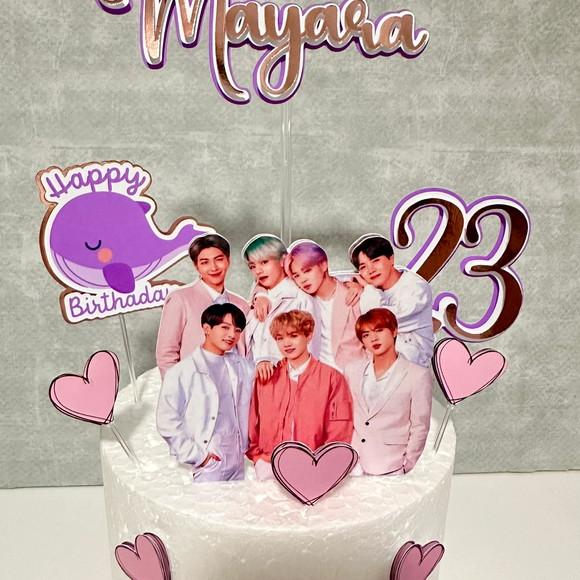 Topo de Bolo Bts Kpop