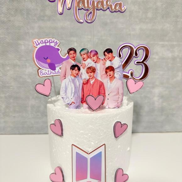 Topo de Bolo Bts Kpop