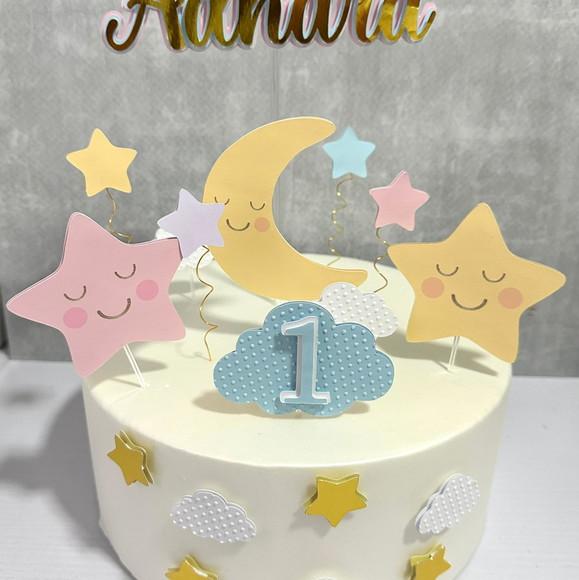 Topo de Bolo Brilha Brilha Estrelinha