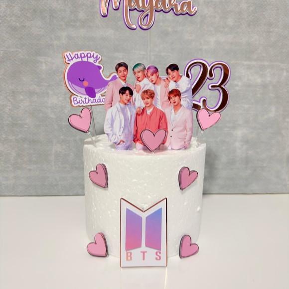 Topo de Bolo Bts Kpop