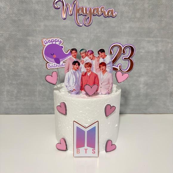 Topo de Bolo Bts Kpop