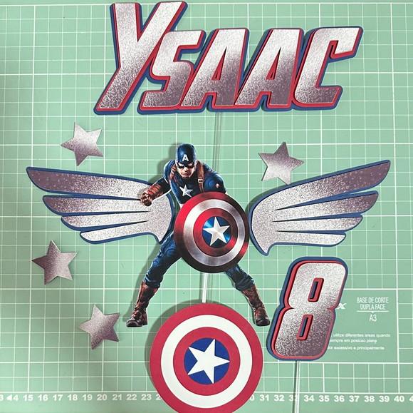 Topo de Bolo Capitão América Vingadores