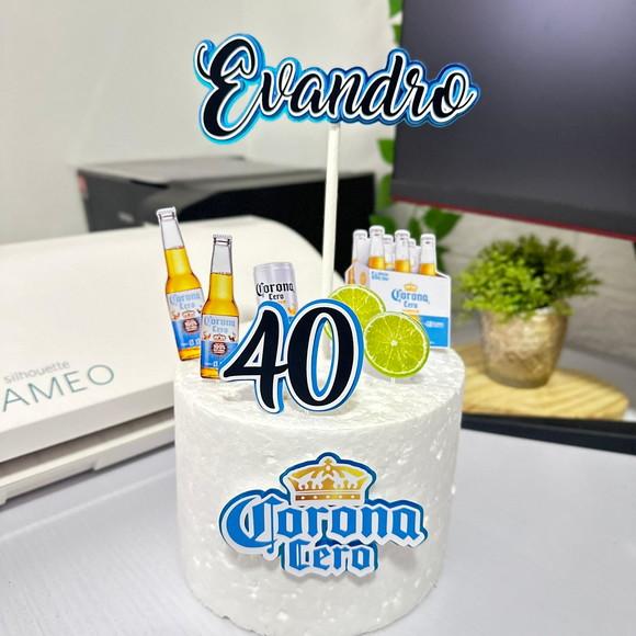 Topo de Bolo Cerveja Corona