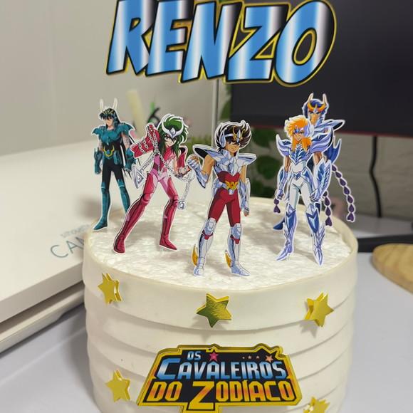 Topo de Bolo Cavaleiros do Zodíaco
