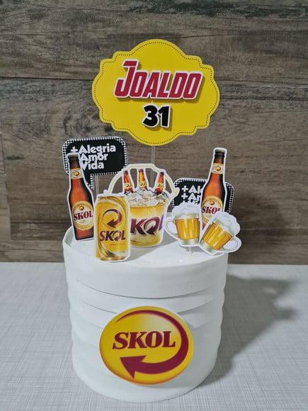 Topo De Bolo Cerveja Skol