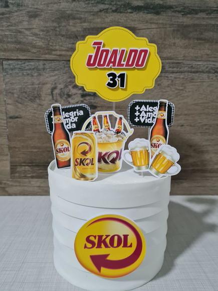 Topo De Bolo Cerveja Skol
