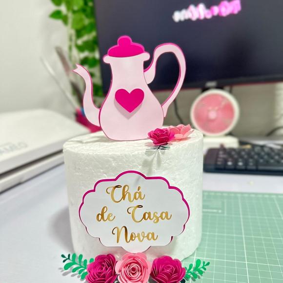 Topo de Bolo Chá de Casa Nova