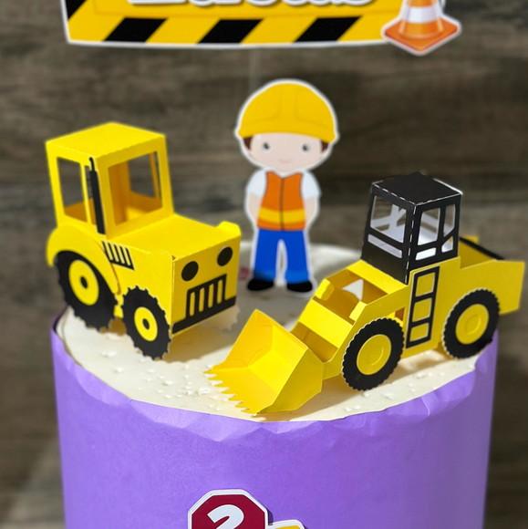 Topo de Bolo Construção 3d