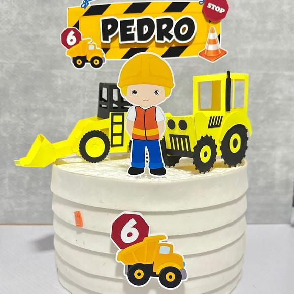 Topo de Bolo Construção 3d