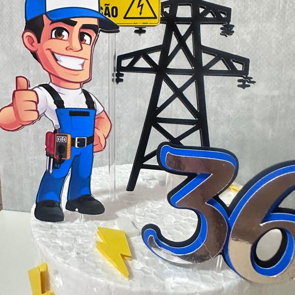 Topo de Bolo Eletricista