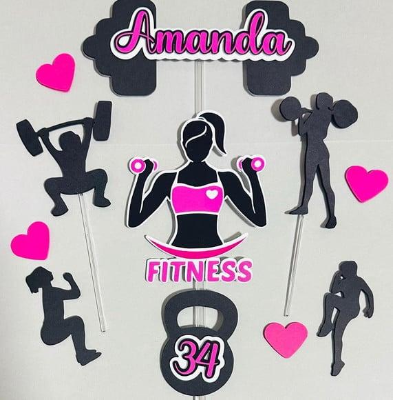 Topo de Bolo Fitness Atleta
