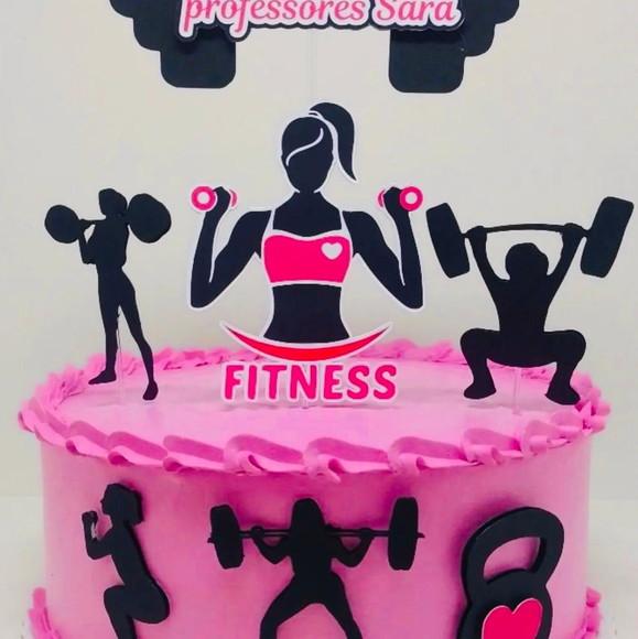Topo de Bolo Fitness Atleta