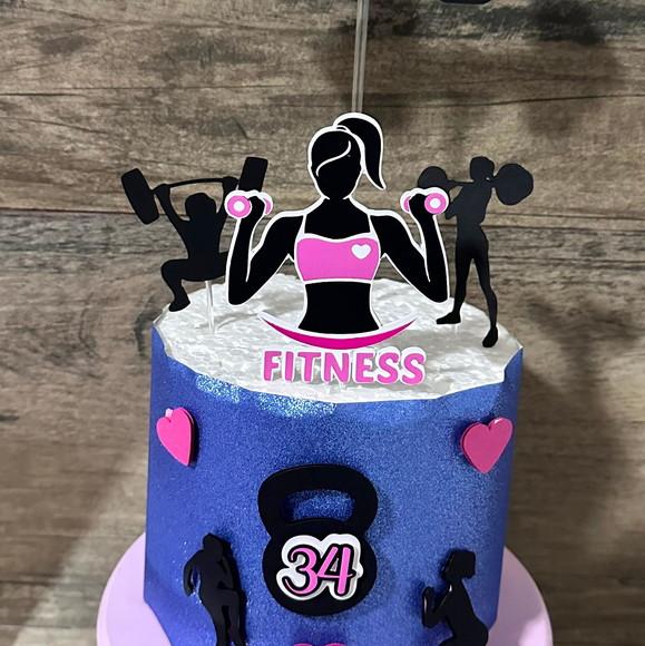 Topo de Bolo Fitness Atleta