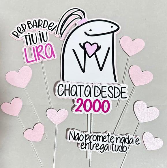 Topo de Bolo Flork Menina Chata