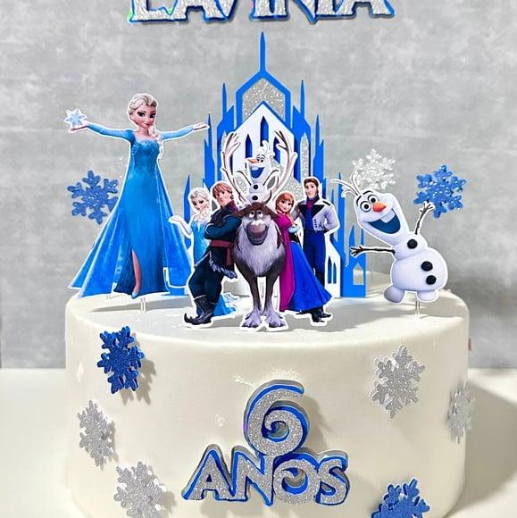 Topo de Bolo Frozen 3d