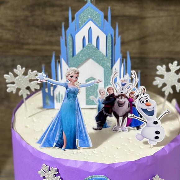 Topo de Bolo Frozen 3d