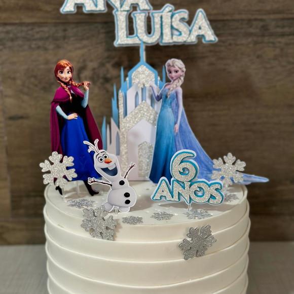 Topo de Bolo Frozen 3d