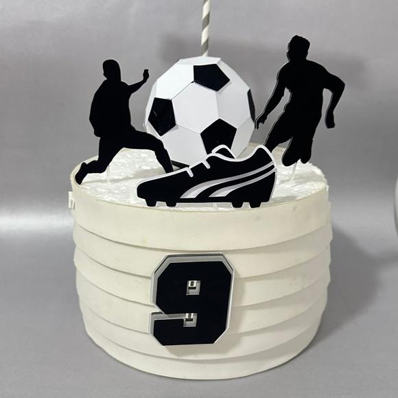 Topo de Bolo Futebol Bola 3d