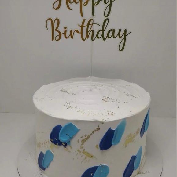 Topo de Bolo Happy Birthday Acetato