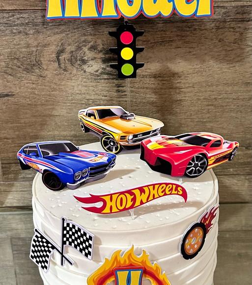 Topo de Bolo Hot Wheels