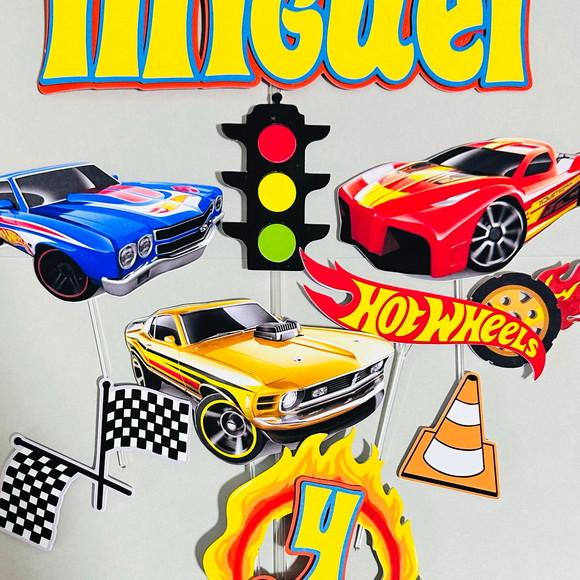 Topo de Bolo Hot Wheels