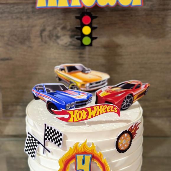 Topo de Bolo Hot Wheels