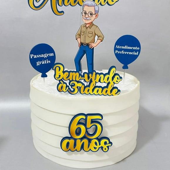 Topo de Bolo Idoso Terceira Idade