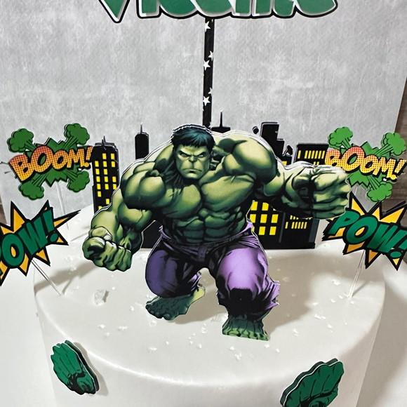 Topo de Bolo Incrível Hulk
