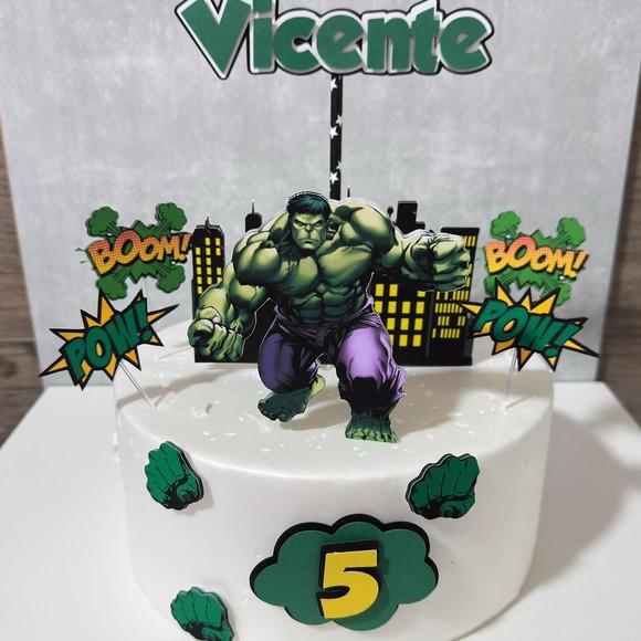 Topo de Bolo Incrível Hulk
