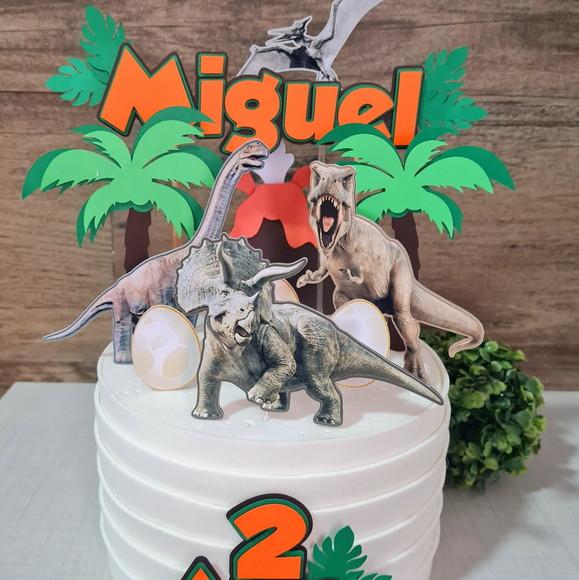 Topo de Bolo Jurassic Park Dinossauro