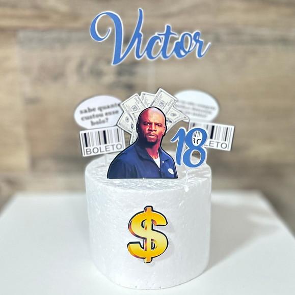 Topo de Bolo Julius Todo Mundo Odeia o Cris