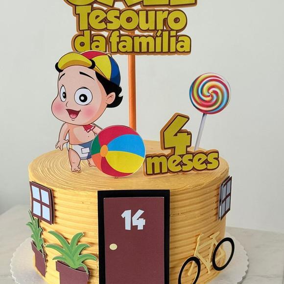 Topo de Bolo Kiko Turma Chaves Tesouro da Mamãe