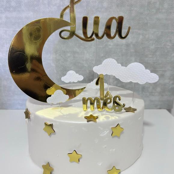 Topo de Bolo Lua