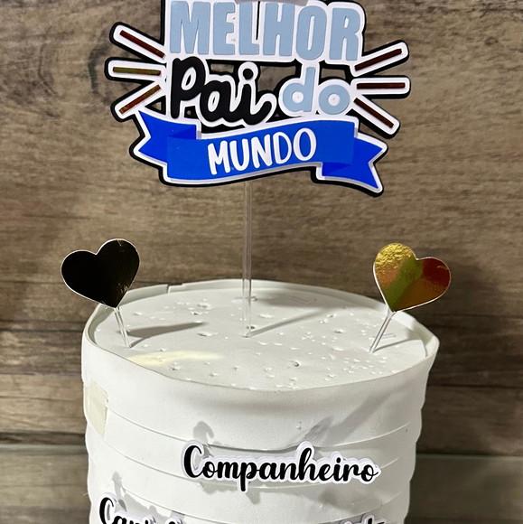Topo de Bolo Melhor Pai do Mundo