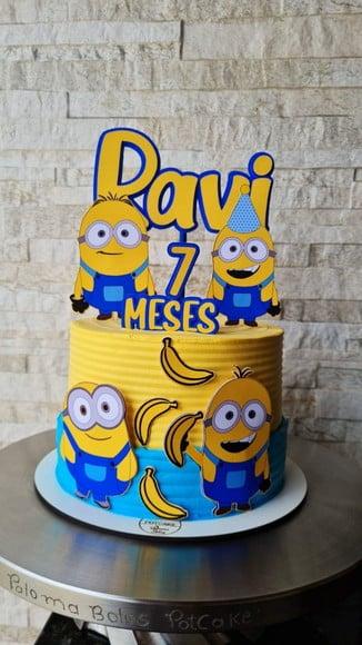 Topo de Bolo Minions
