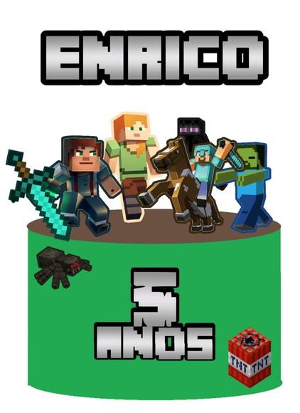 Topo de Bolo Minecraft