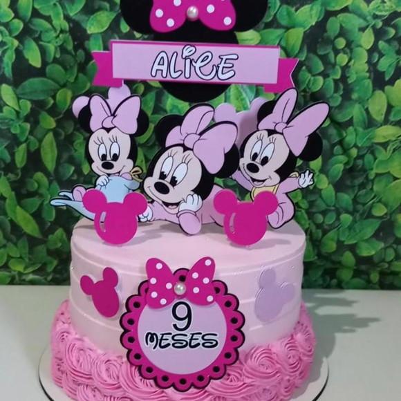 Topo de Bolo Minnie Baby