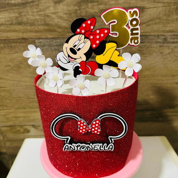 Topo de Bolo Minnie Luxo