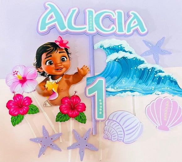 Topo de Bolo Moana Baby