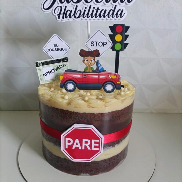 Topo de Bolo Motorista Habilitada